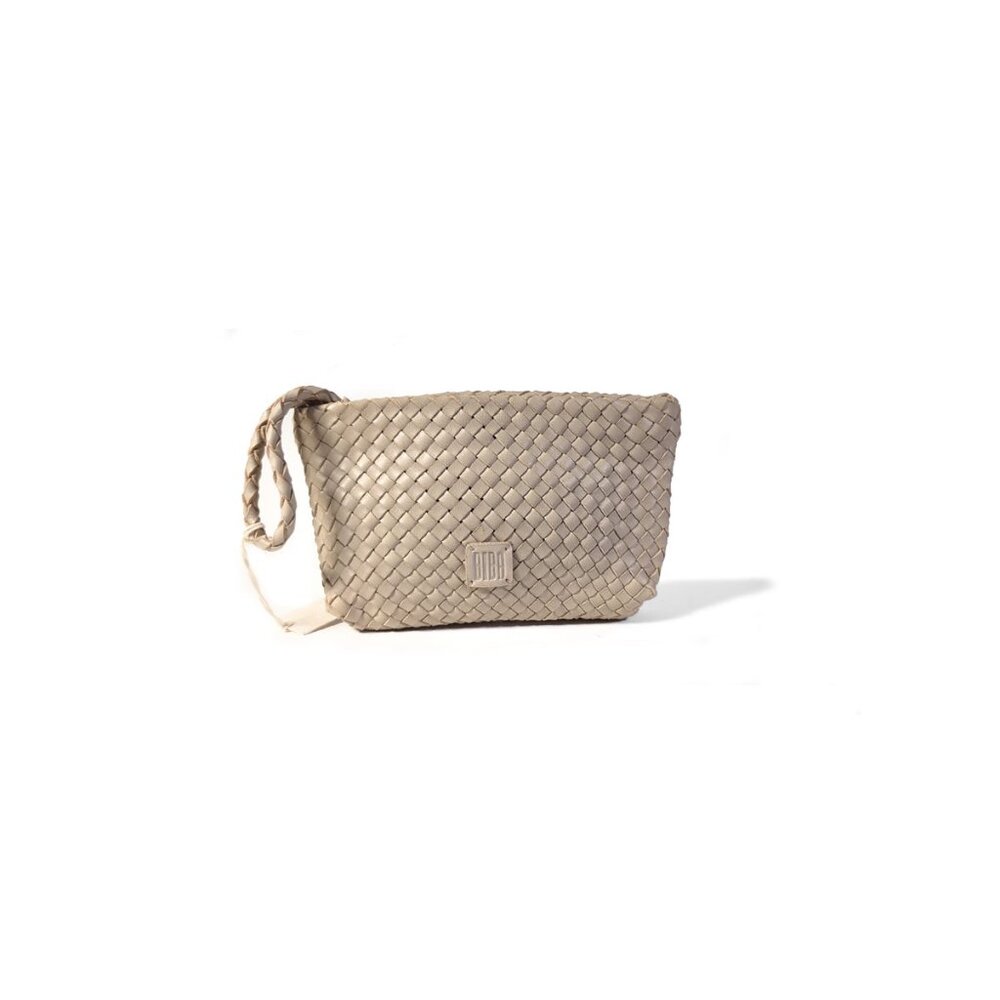 BiBa Taupe Leather Pouch Clutch Purse Wallet - New
